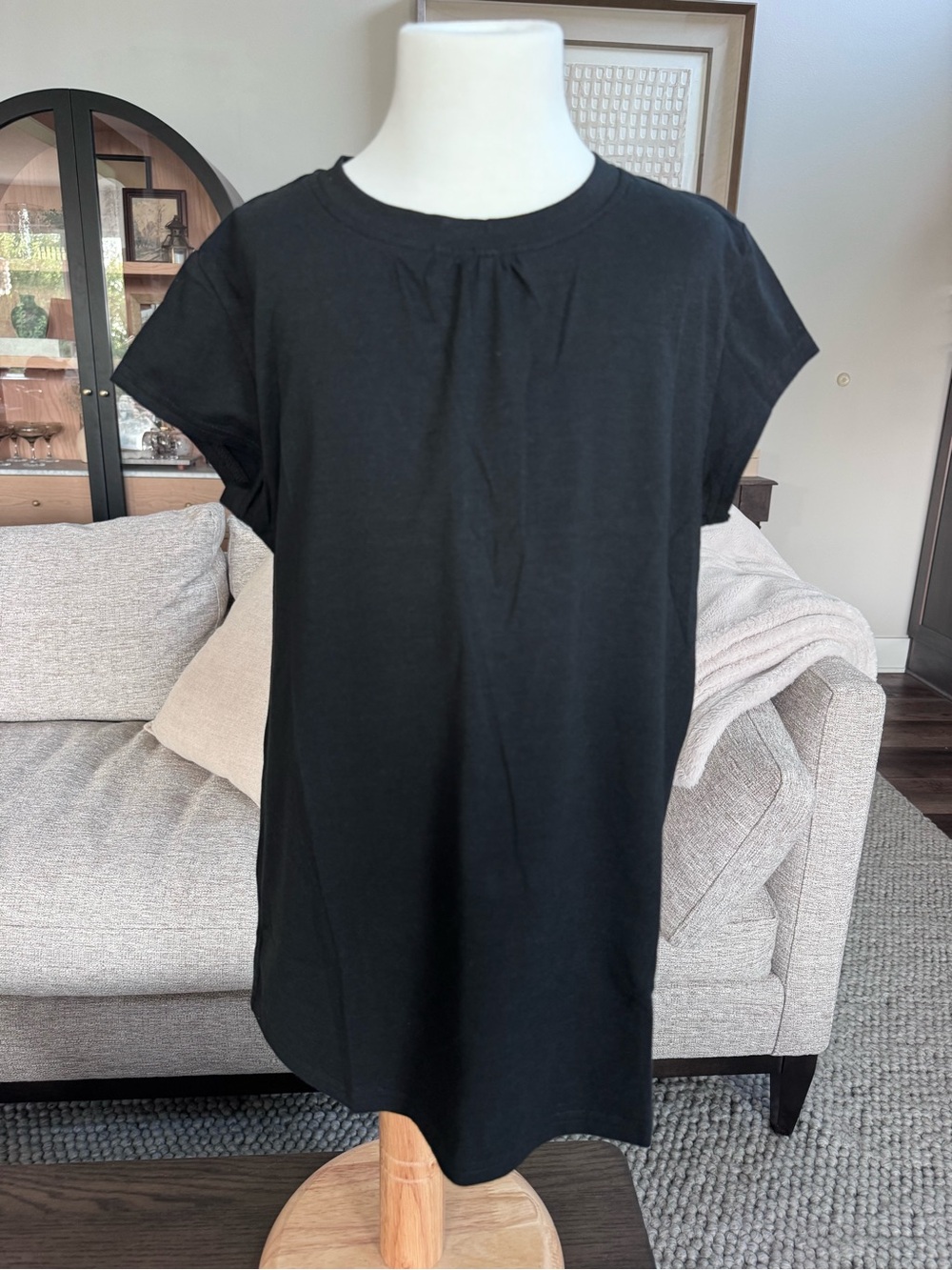 NWT 11-12Y PatPat Black Short Sleeve Top with Round Neck